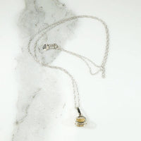 Fire & Ice Antique Topaz in White Gold Pendant