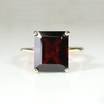 Dramatic Garnet in Regal Gold Solitaire by 720