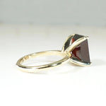 Dramatic Garnet in Regal Gold Solitaire by 720