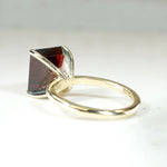 Dramatic Garnet in Regal Gold Solitaire by 720
