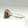 Dramatic Garnet in Regal Gold Solitaire by 720