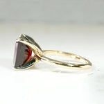 Dramatic Garnet in Regal Gold Solitaire by 720