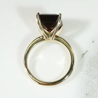 Dramatic Garnet in Regal Gold Solitaire by 720