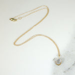 Glowing Antique Moonstone in Gold Pendant