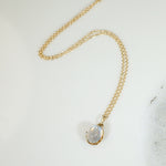 Glowing Antique Moonstone in Gold Pendant