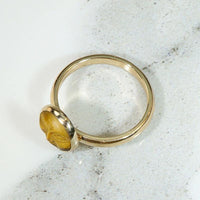 Whimsical Man in the Moon Tigers Eye Ring by 720