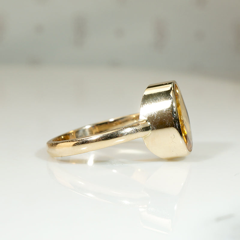 Organics Citrine & Recycled Gold Ring by 720