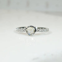 Glittering Rose Cut Diamond Engagement Ring by 720