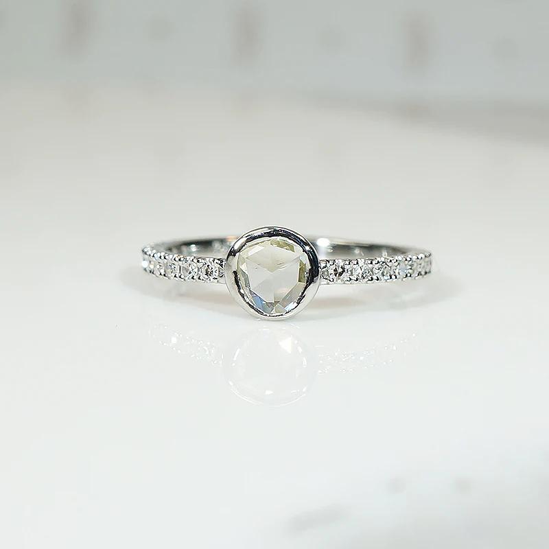 Glittering Rose Cut Diamond Engagement Ring by 720