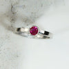 Hot Pink Ruby in Icy Cold Platinum Solitaire by 720