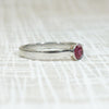 Hot Pink Ruby in Icy Cold Platinum Solitaire by 720