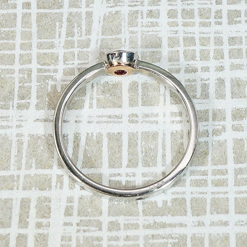 Hot Pink Ruby in Icy Cold Platinum Solitaire by 720