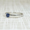 True Blue Sapphire in Platinum Solitaire Ring by 720