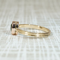 Stunning Chrome Tourmaline in Engraved Gold Ring by 720