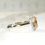 Precious Topaz in Diamond Halo Ring by 720