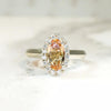 Precious Topaz in Diamond Halo Ring by 720