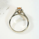 Precious Topaz in Diamond Halo Ring by 720