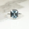 Limpid Aquamarine & Diamond Platinum Ring by 720