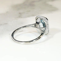Limpid Aquamarine & Diamond Platinum Ring by 720