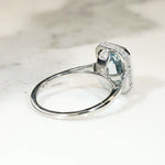 Limpid Aquamarine & Diamond Platinum Ring by 720