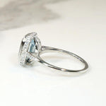 Limpid Aquamarine & Diamond Platinum Ring by 720