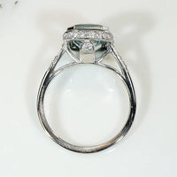 Limpid Aquamarine & Diamond Platinum Ring by 720