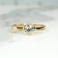 Stunning Fancy Yellow Old European Diamond Solitaire by 720