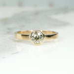 Stunning Fancy Yellow Old European Diamond Solitaire by 720