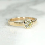 Stunning Fancy Yellow Old European Diamond Solitaire by 720