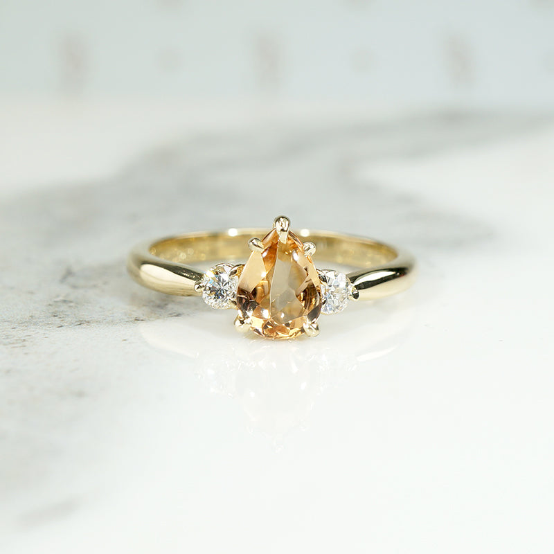 Radiant Buff Top Cut Imperial Topaz Ring by 720