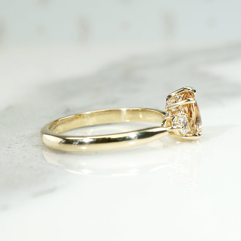 Radiant Buff Top Cut Imperial Topaz Ring by 720