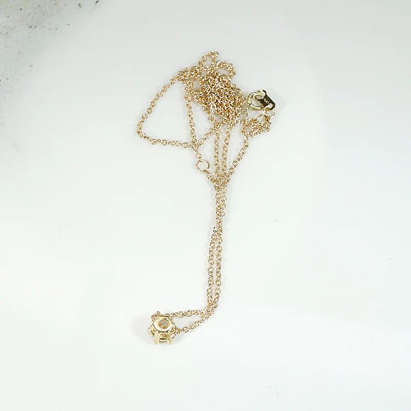 Old European Cut Diamond Solitaire Pendant in Gold by 720
