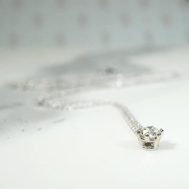 Old European Cut Diamond Pendant in White Gold by 720