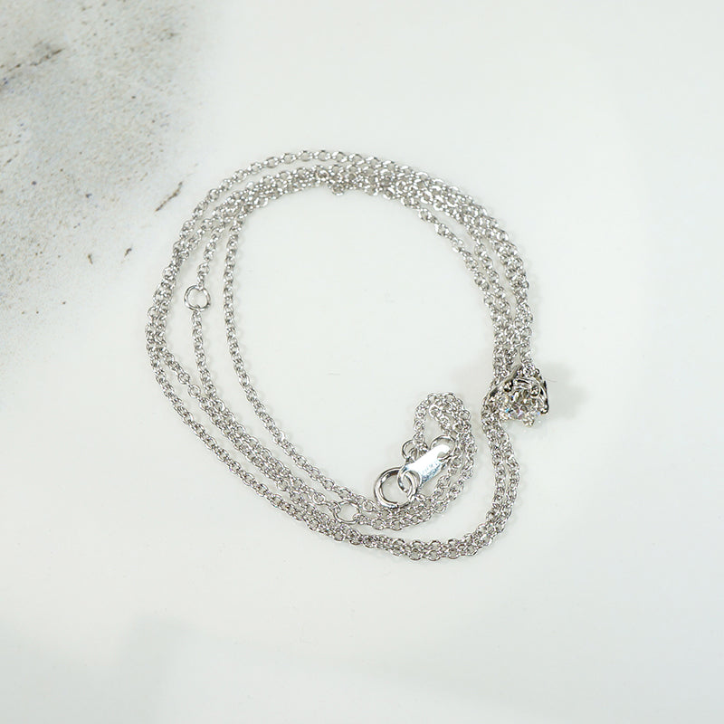 Old European Cut Diamond Pendant in White Gold by 720