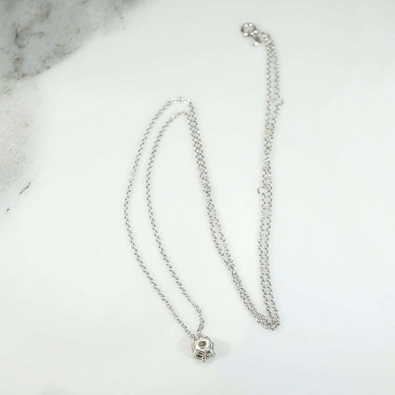Old European Cut Diamond Pendant in White Gold by 720