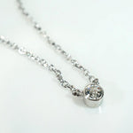 Old Mine Diamond Solitaire in White Gold Bezel Pendant by 720