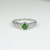 Glorious Green Tsavorite Garnet & Platinum Ring