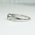Glorious Green Tsavorite Garnet & Platinum Ring