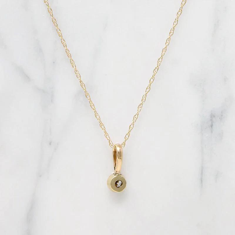Old Mine Diamond in Chubby Gold Pendant by 720