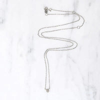 Petite Old Euro Diamond in White Gold Bezel Pendant by 720