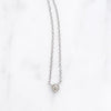 Petite Old Euro Diamond in White Gold Bezel Pendant by 720