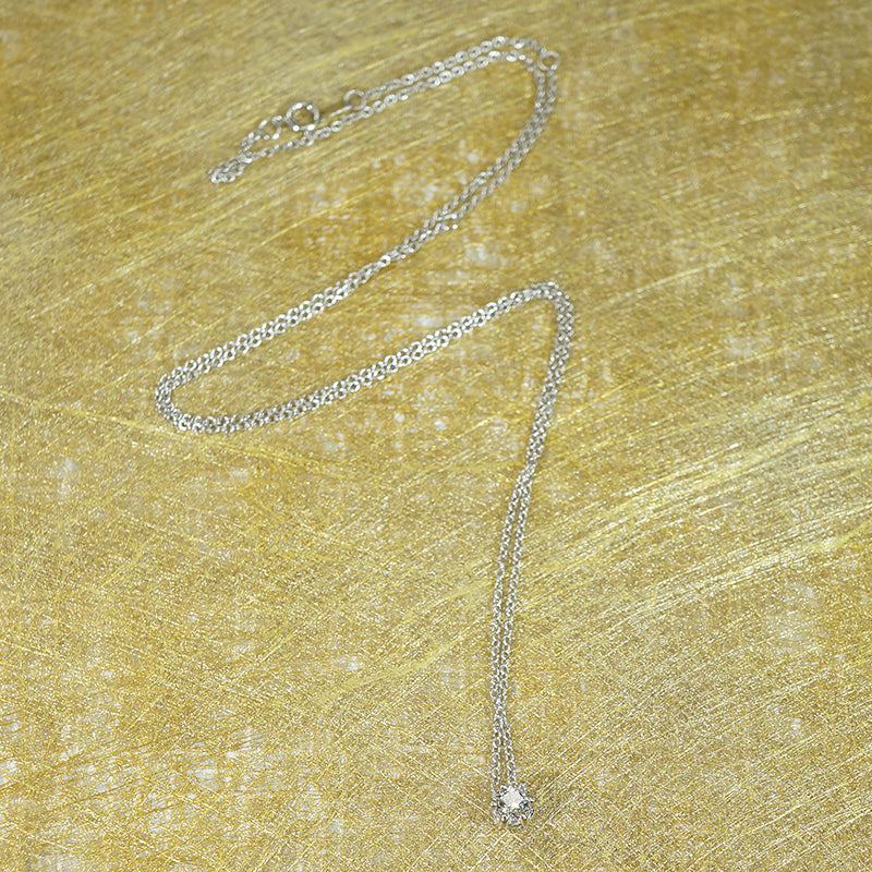 Recycled White Gold OEC Diamond Pendant