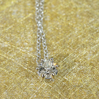 Recycled White Gold OEC Diamond Pendant