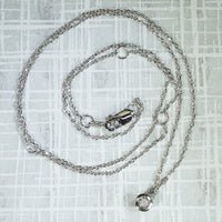 Sliding Solitaire Diamond Pendant in White Gold