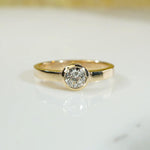 Old Euro Cut Diamond Bezeled Solitaire by 720
