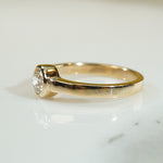Old Euro Cut Diamond Bezeled Solitaire by 720