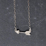 Tiny Arrow Necklace in Recycled Silver by 720