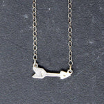 Tiny Arrow Necklace in Recycled Silver by 720