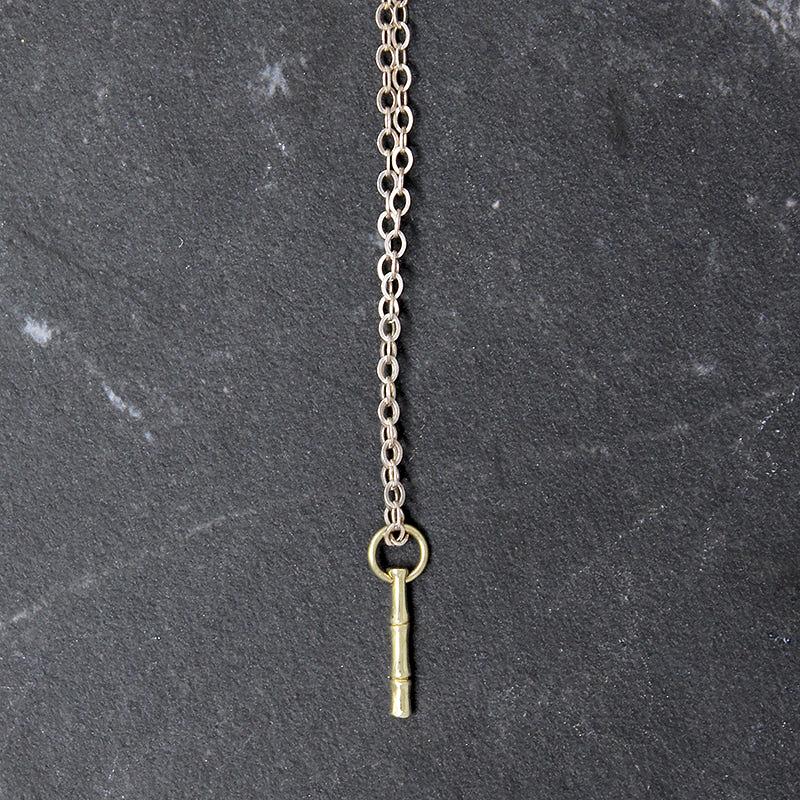 Gold and Silver Bamboo Necklace by 720