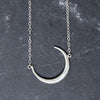 Sterling Silver Victorian Crescent  Moon Necklace by 720